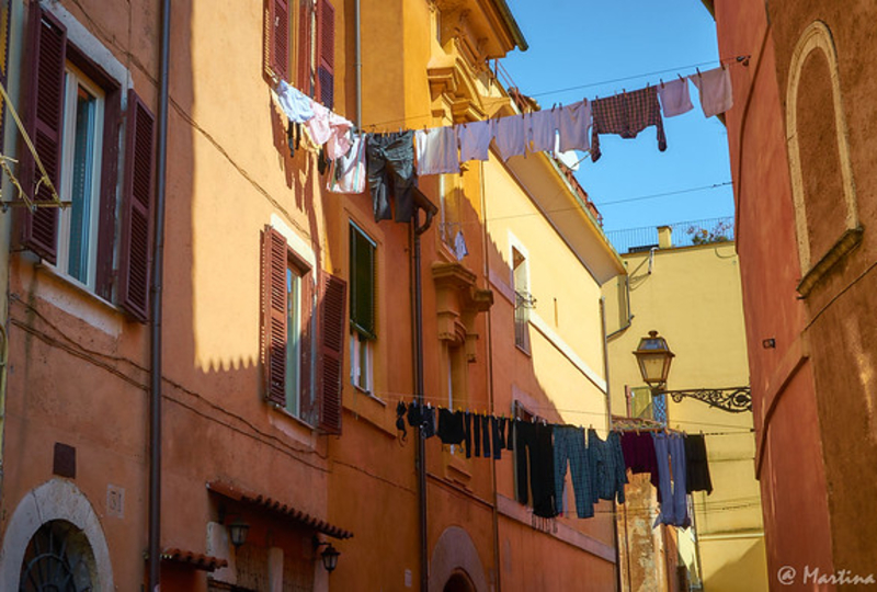 A-clothesline-strung-between-two-apartment-buildings