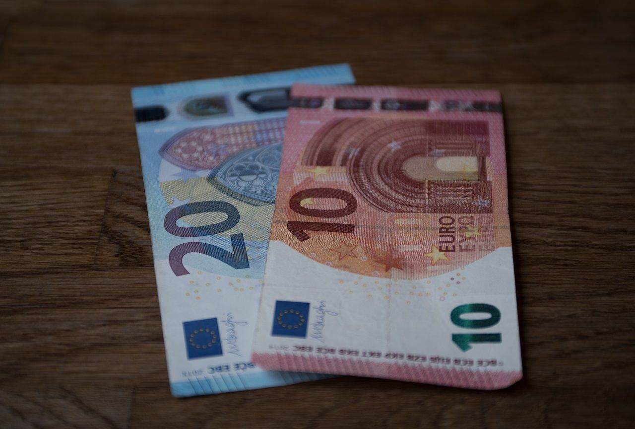 Euro Banknotes on a Table