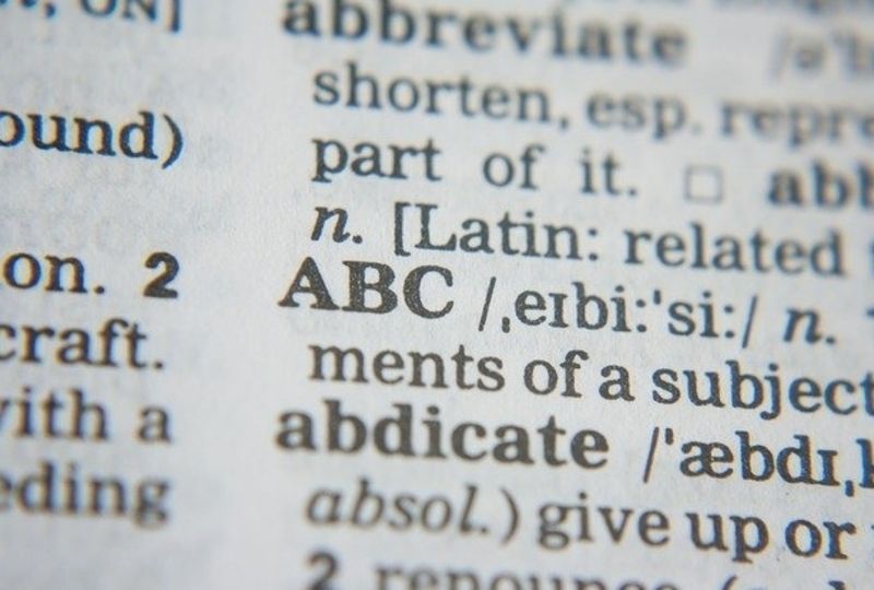 abc in dictionary