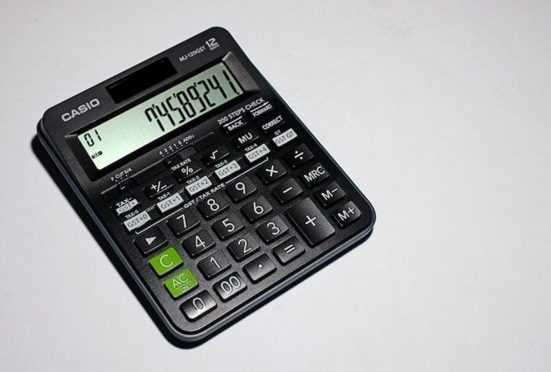 calculator displaying a large number