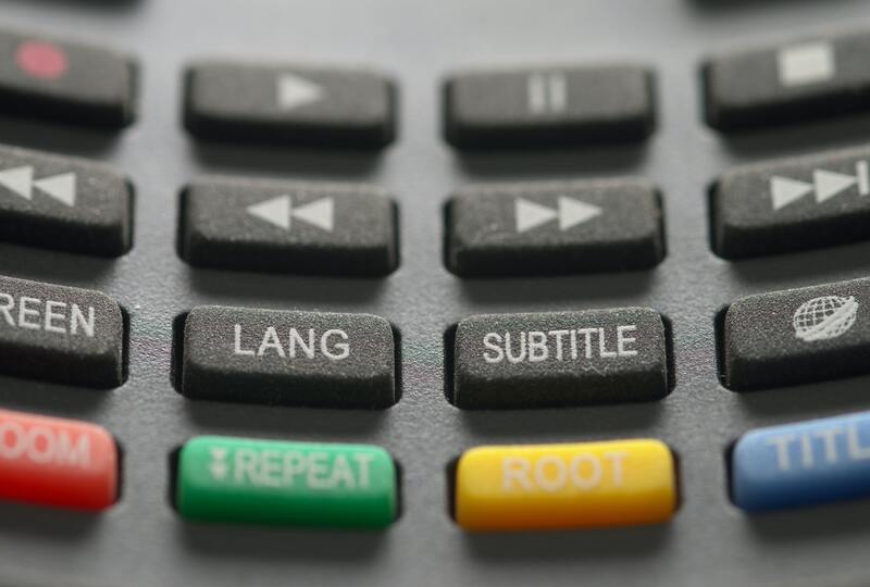 subtitle and language button on remote