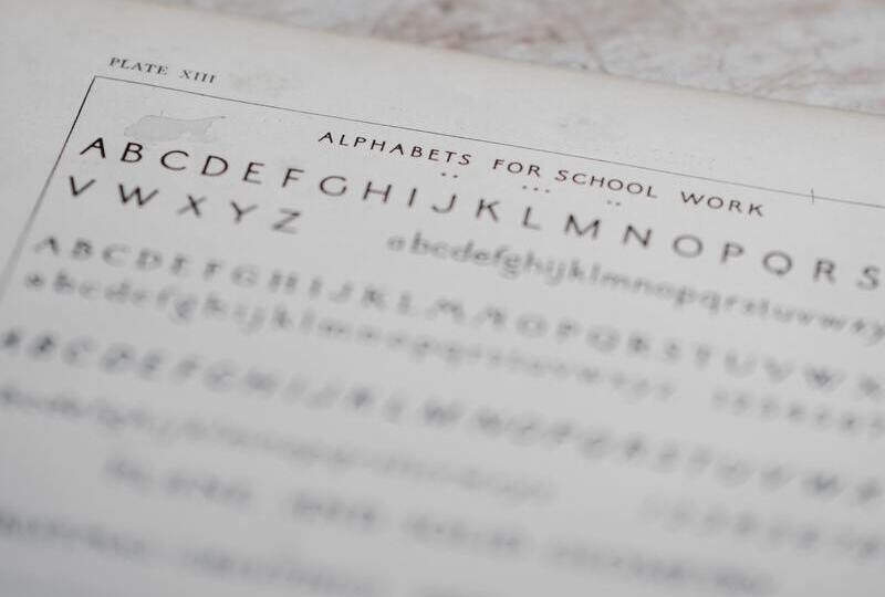 A page in an alphabet workbook