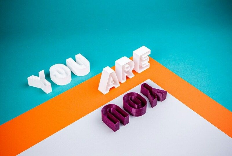 An abstract image with the words 'You are you'