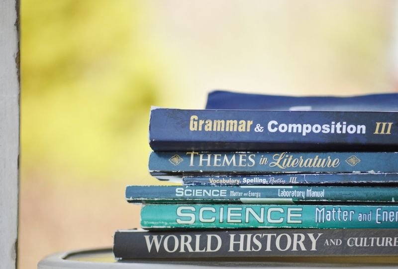 A stack of English history and other books