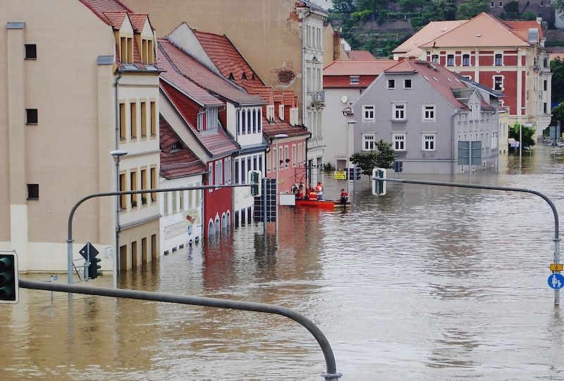 Flood in Europe.