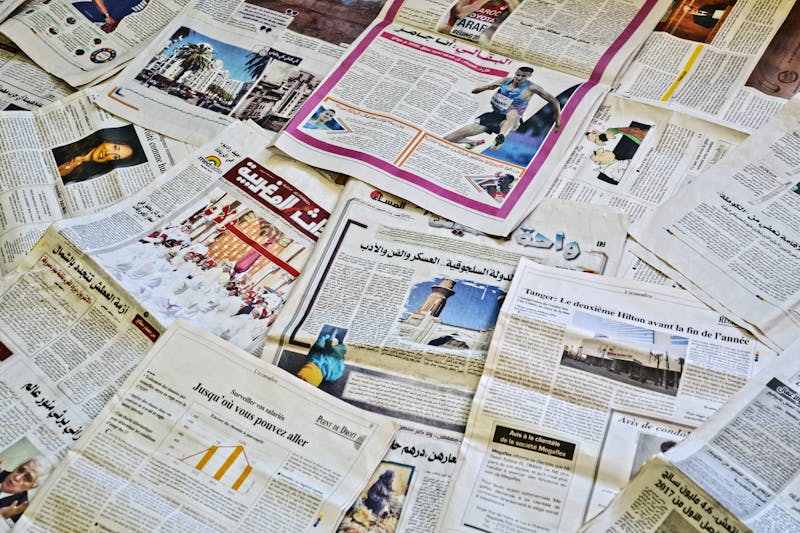 French and Arabic newspapers in Africa.