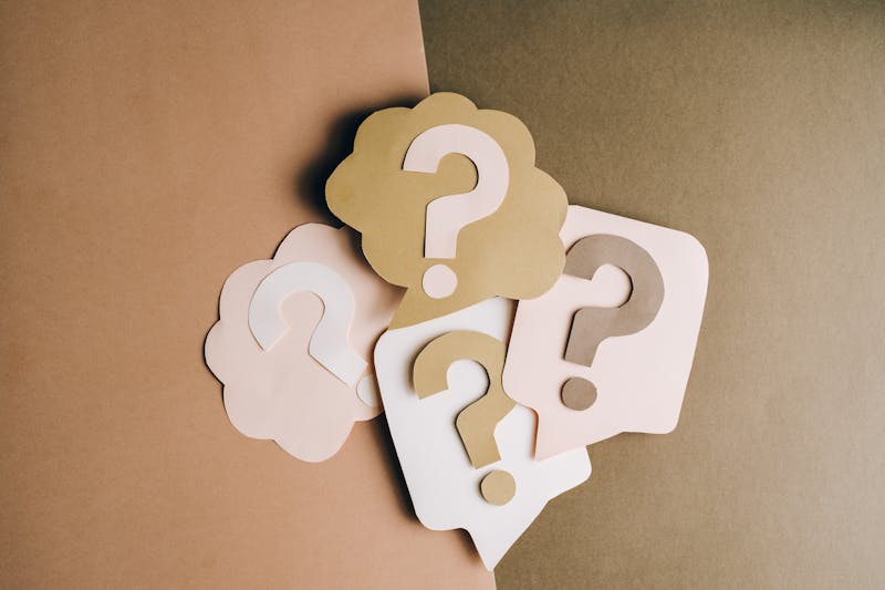 Compilation of question marks.